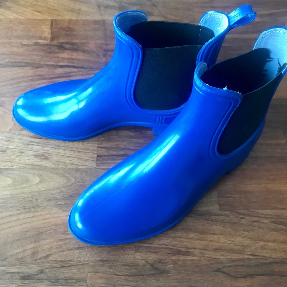 Blue Rain Ankle Booties
